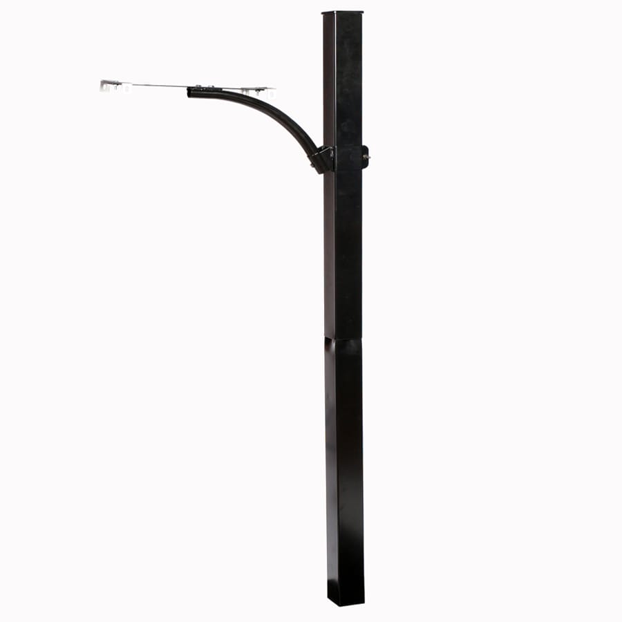 PostMaster LSDPK0000 Black Steel Mount Mailbox Post