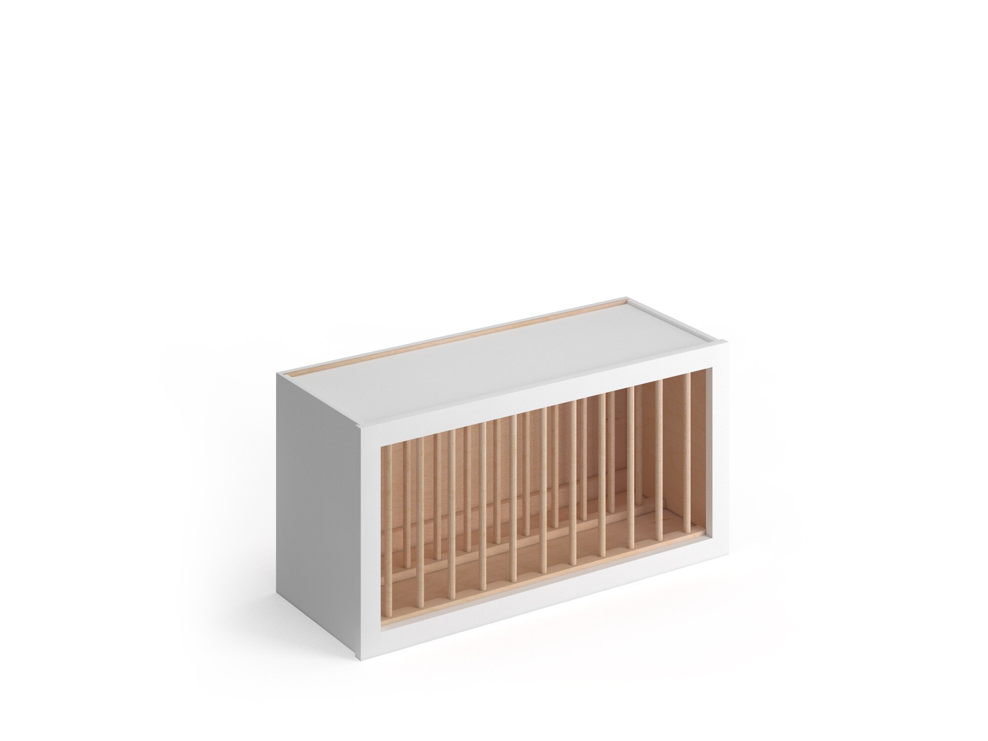 Valleywood Cabinetry Pure White 30-in W x 15-in H x 12-in D Pure White Birch Open Cube Organizer Wall Ready To Assemble Plywood Cabinet (Flat Panel Style)