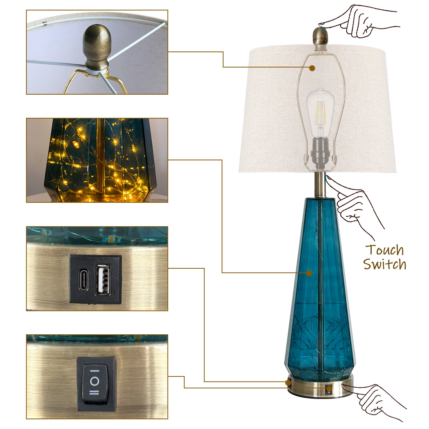 Cedar Hill 581900 Table-Lamps - View #8