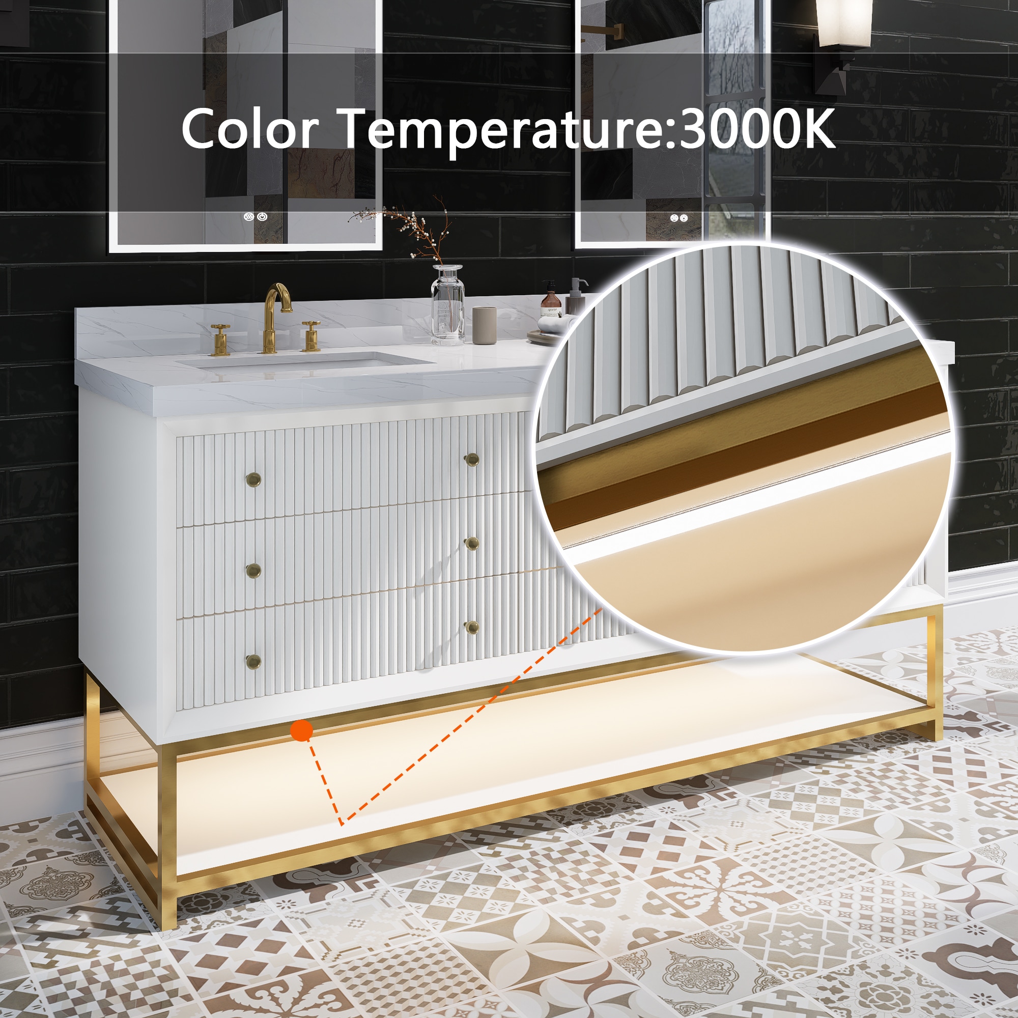 ExBrite TJ7221V17WH Bath-Vanity-Combo - View #9