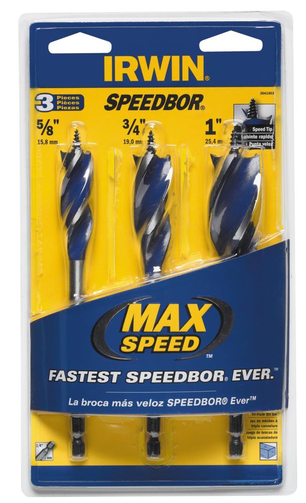 IRWIN SPEEDBOR MAX x 6-in Woodboring Tri-flute Drill Bit in the