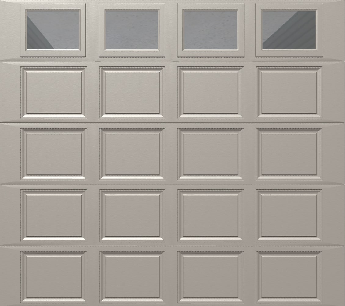 Wayne Dalton WD9605CTC98 Classic Steel Model 9605 9-ft x 8-ft Insulated Taupe Single Garage Door with Windows
