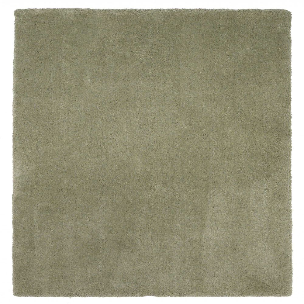 HomeRoots 352659 Bernadette 5 x 7 (ft) Rag Polyester Sage green Rectangular Indoor Solid Vacuum regularly Area rug