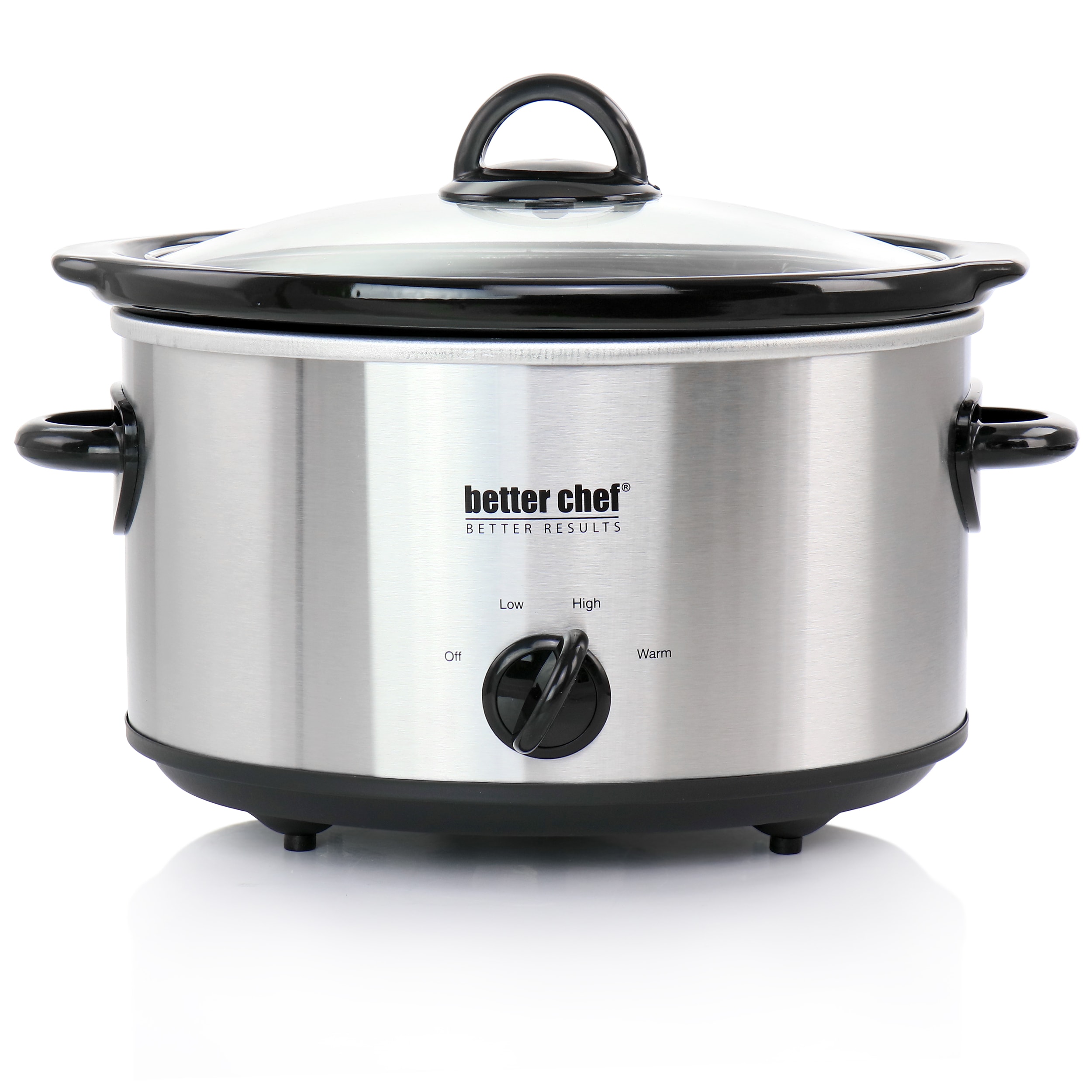Better Chef 3 Quart Round Slow Cooker with Removable Stoneware Crock in  White