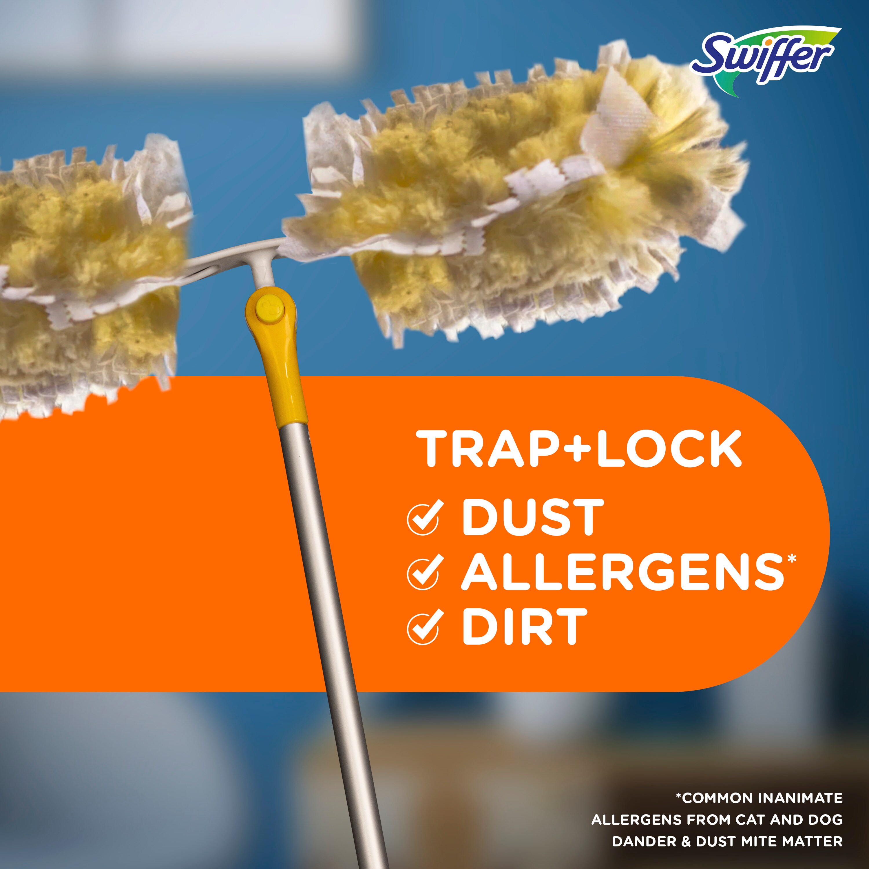 Swiffer Heavy Duty 6ft Extendable Yellow Microfiber Duster Kit