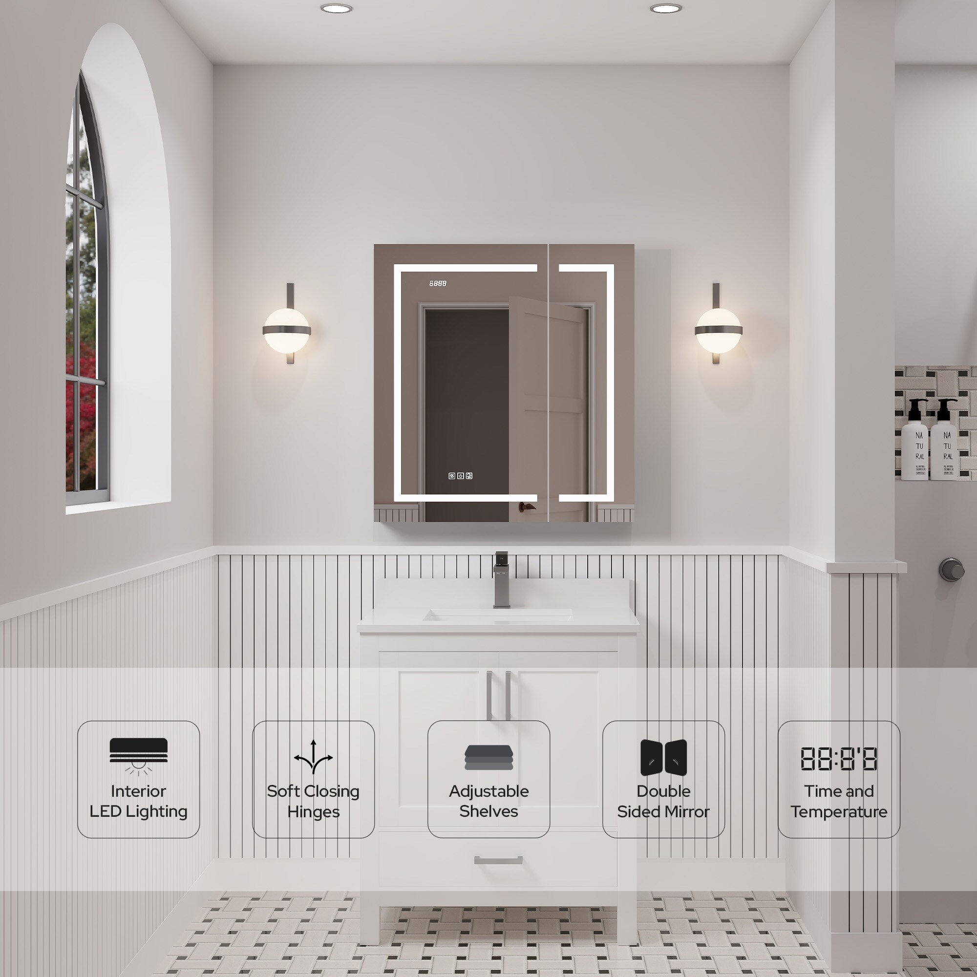 Ayna Decors AMCNE3032LEDC Bathroom-Medicine-Cabinets - View #8