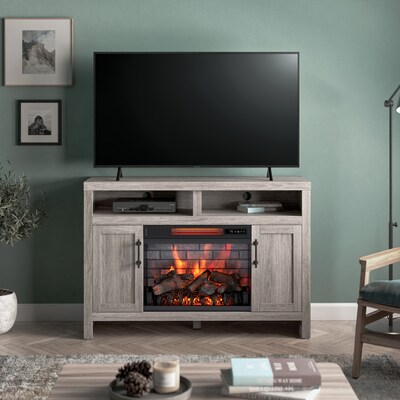 Electric Fireplaces Department At, Large White Electric Fireplace With Bookshelves