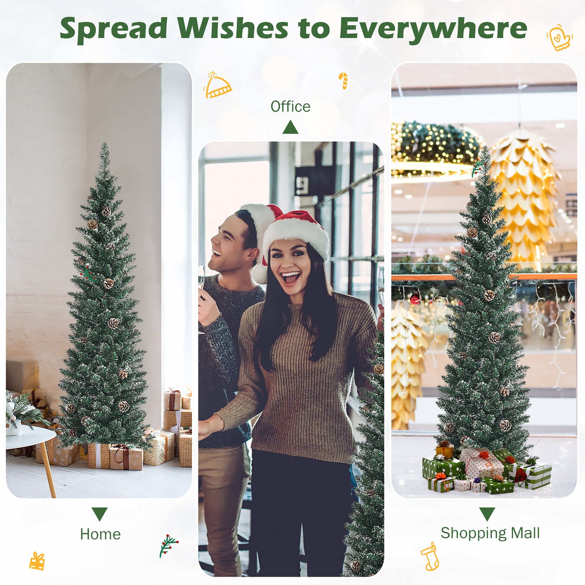 Costway CM23632 Artificial-Christmas-Trees - View #5