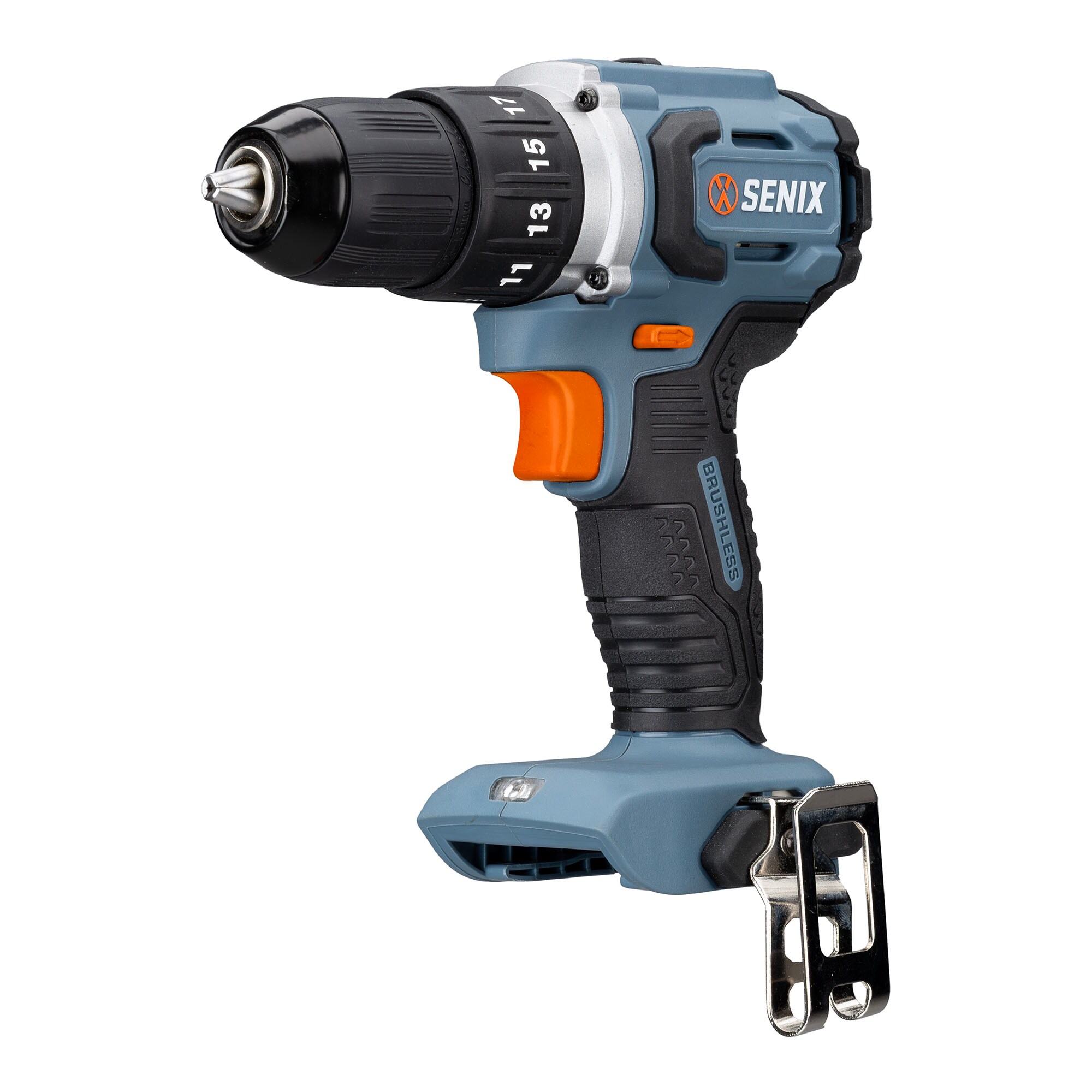 Senix 20 Volt MAX* Brushless 1/2-Inch Drill Driver, 2 Ah Battery, 2A Charger and Soft Bag Included, Pddx2-m2, Blue