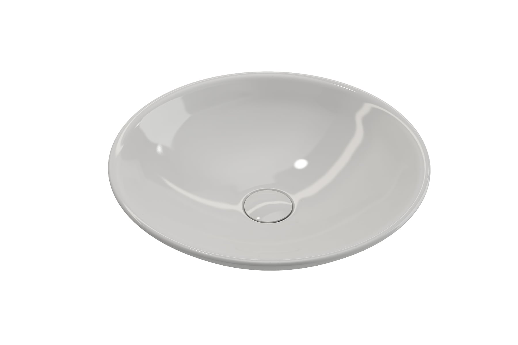 BOCCHI 1120-001-0125 Fire Clay 15.75-in Vessel Round Modern White Bathroom Sink