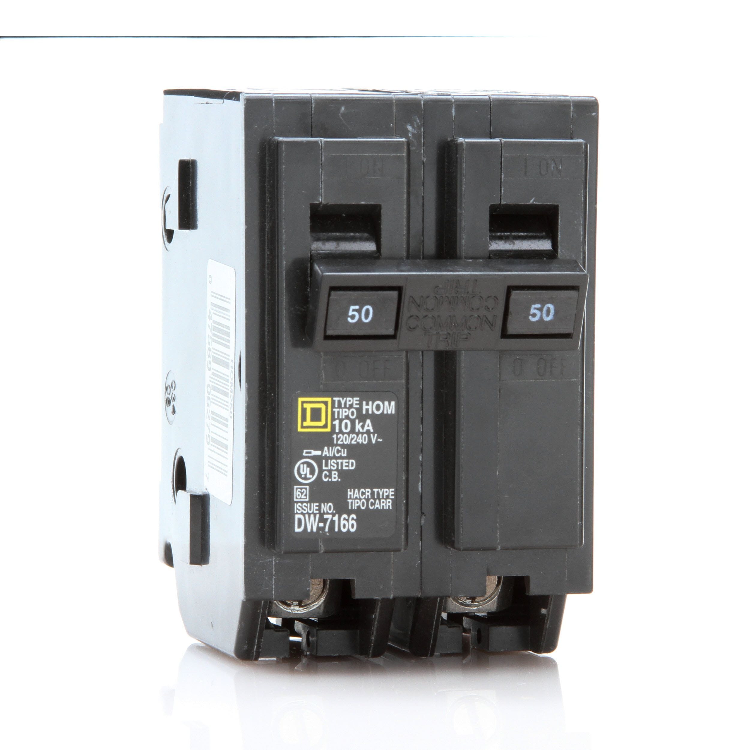 Your One Source HOM250CP 50-Amp 2-Pole Plug-On Circuit Breaker 