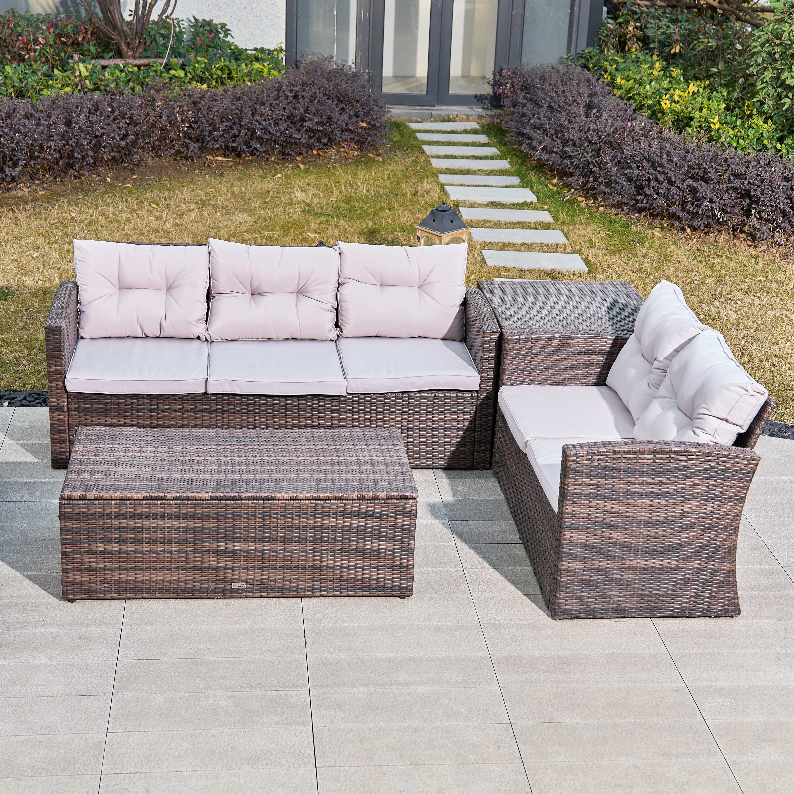 Direct Wicker DWS-1503-BROWN Patio-Sofas-Daybeds - View #8