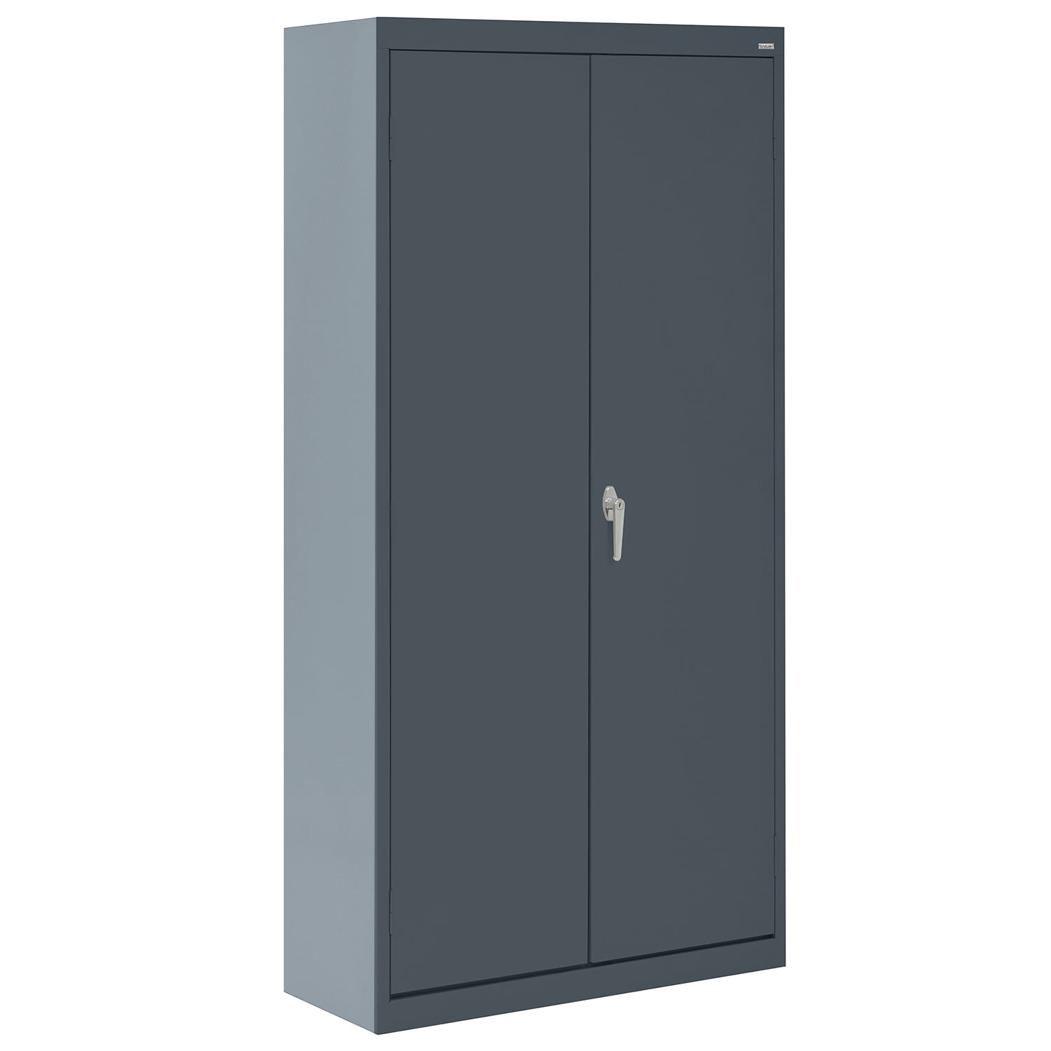 Charcoal Steel Freestanding Lockable Office Cabinet, 72'' H x 36'' W