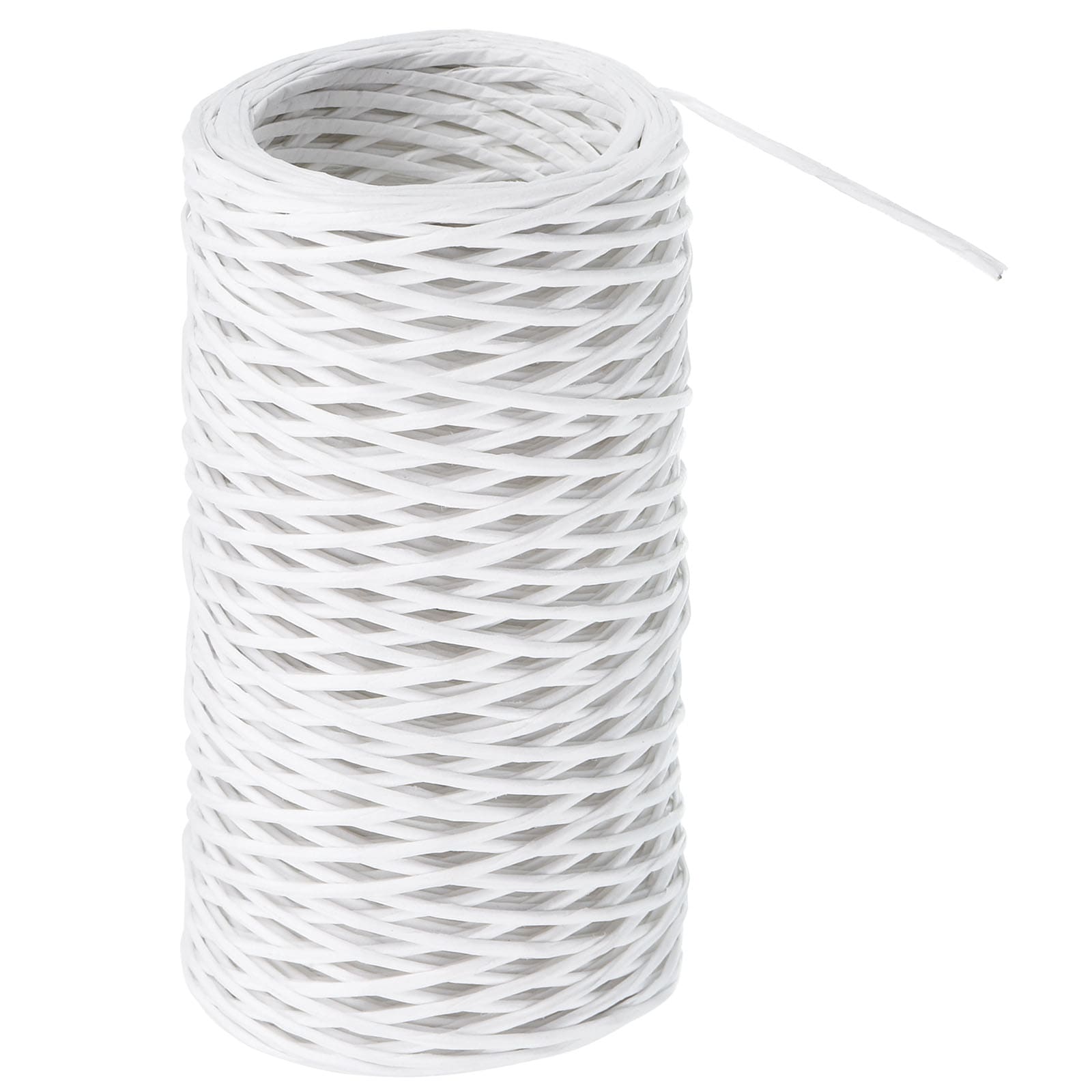 PATIKIL 164 Feet Floral Bind Wire Wrap Twine 1mm Florist Wire Iron Wire Paper Covered Vine Wrapping Binding Wire for Flower Bouquets White
