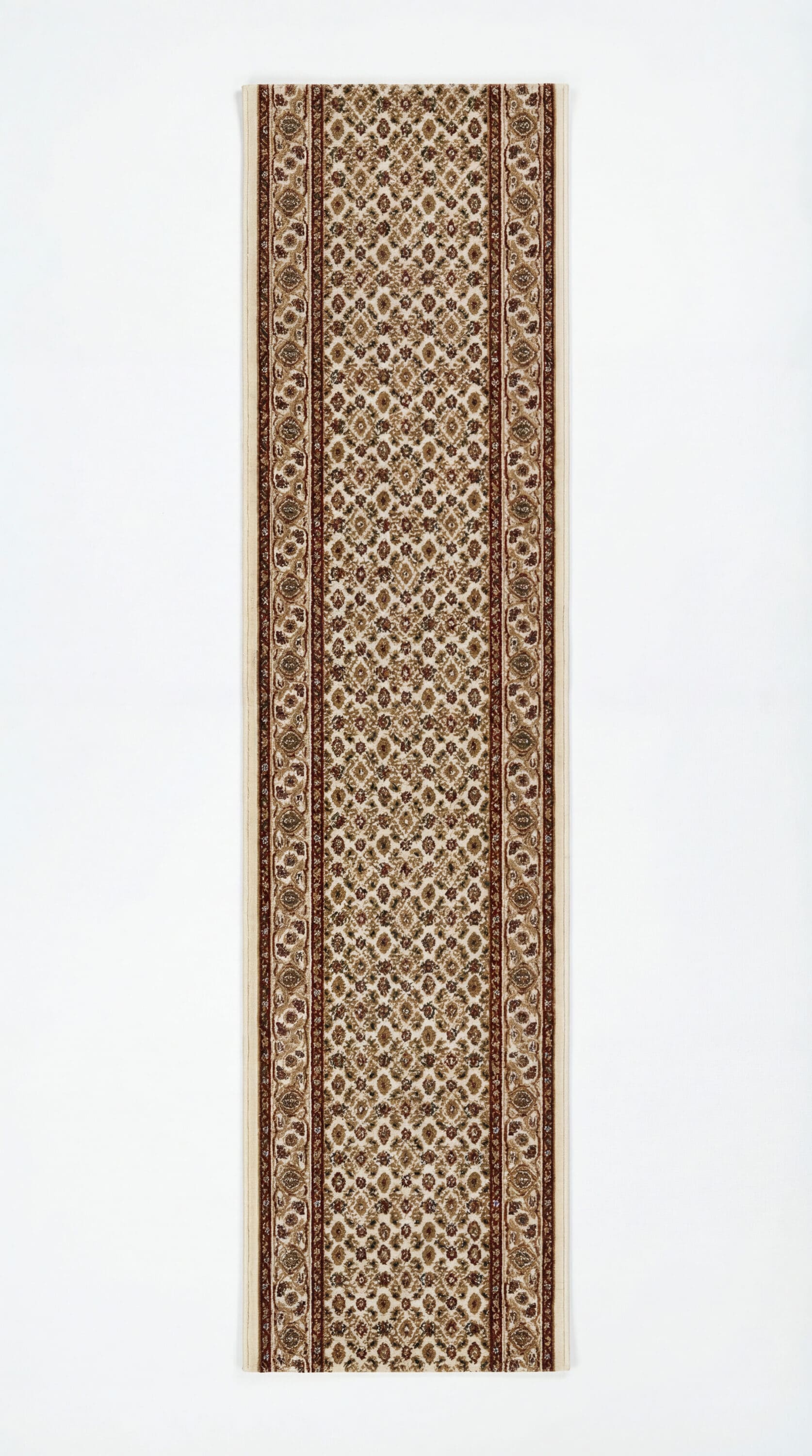 Rug Branch - Faris 2' x 16' Traditional Beige and Cream Persian Medallion Indoor Runner Rug