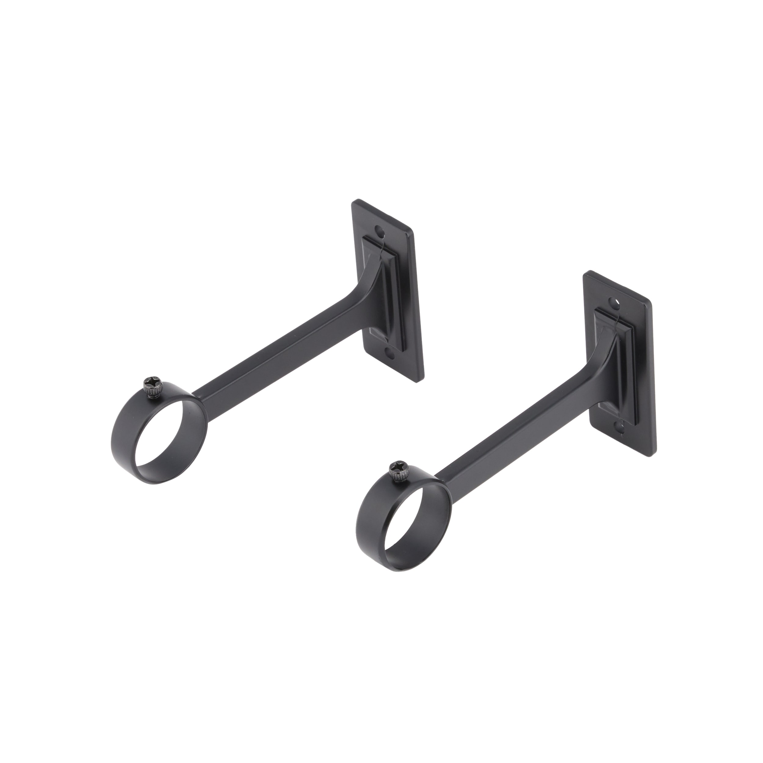 Origin 21 2-Pack Matte Black Zinc Single Curtain Rod Bracket W3002BMB ...