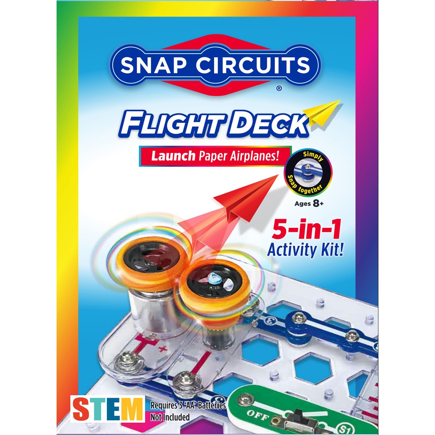 Elenco G0756619014289 Snap Circuits Flight Deck Electronics Exploration Kit and Snap Circuits Jr. Electronics Exploration Kit