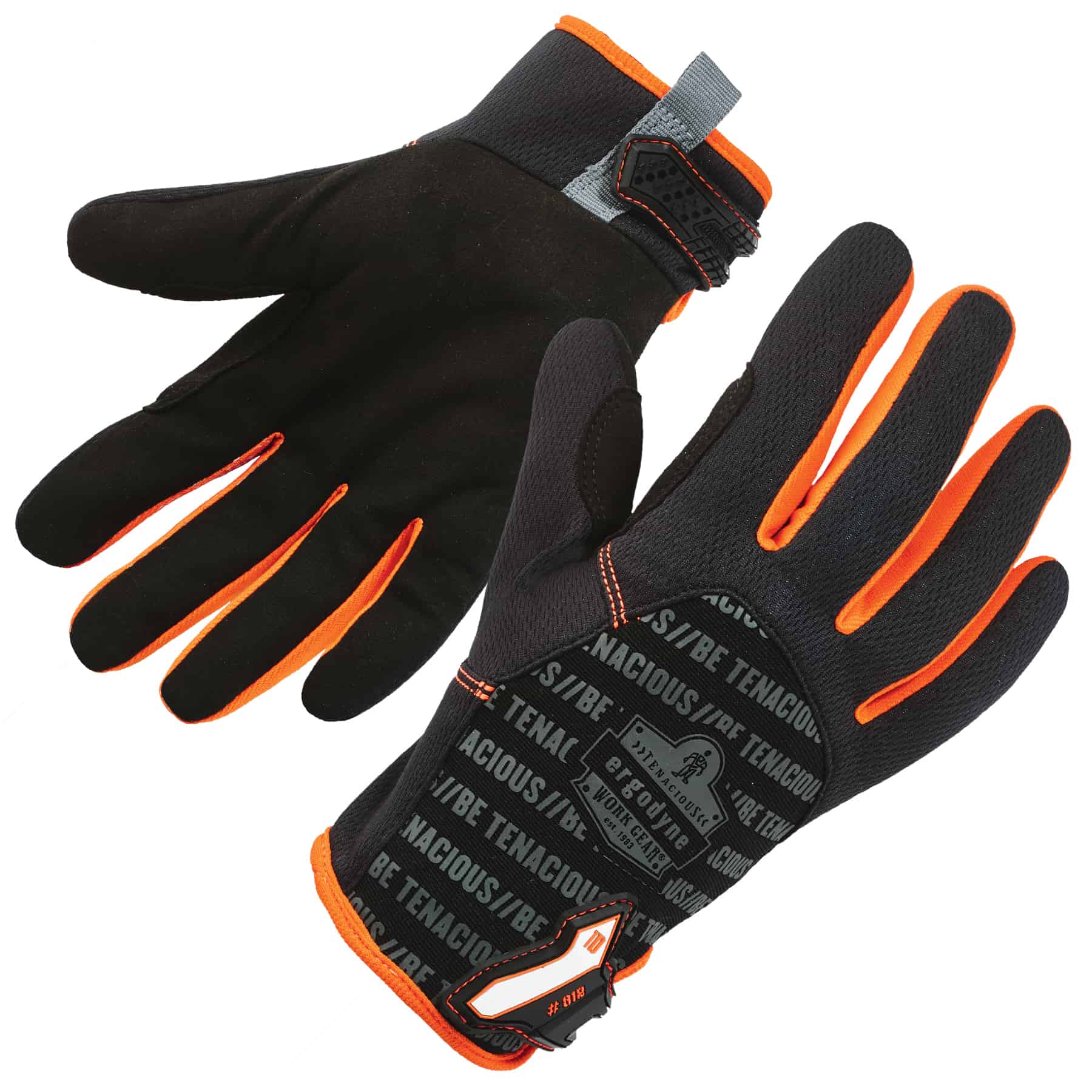 Proflex Large Black Poly Cotton Mechanical Repair Gloves, (1-pair) In 