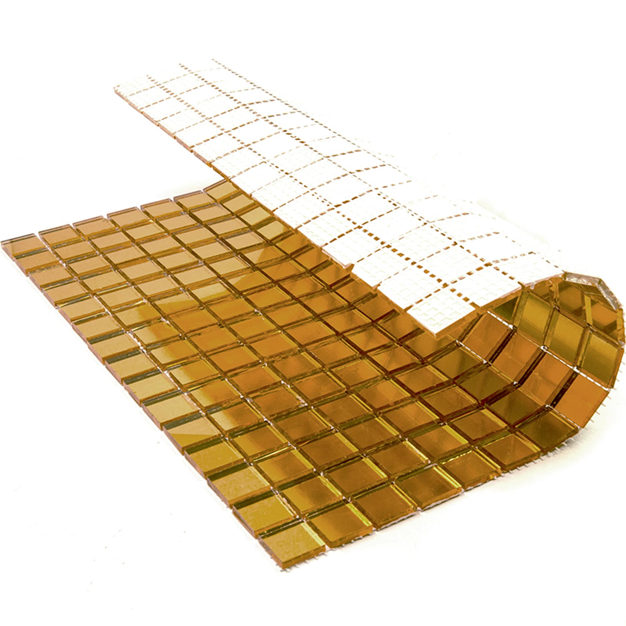 Apollo Tile Altin Shimmer Gold 12-in x 12-in Glossy Glass Uniform Squares Floor and Wall Tile (20-sq. ft/ Carton)