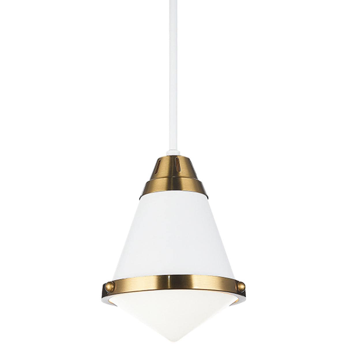 Matteo  Lighting C70801WHOP Lloyd 1 Light 8 inch White Pendant Ceiling Light in White and Opal Glass