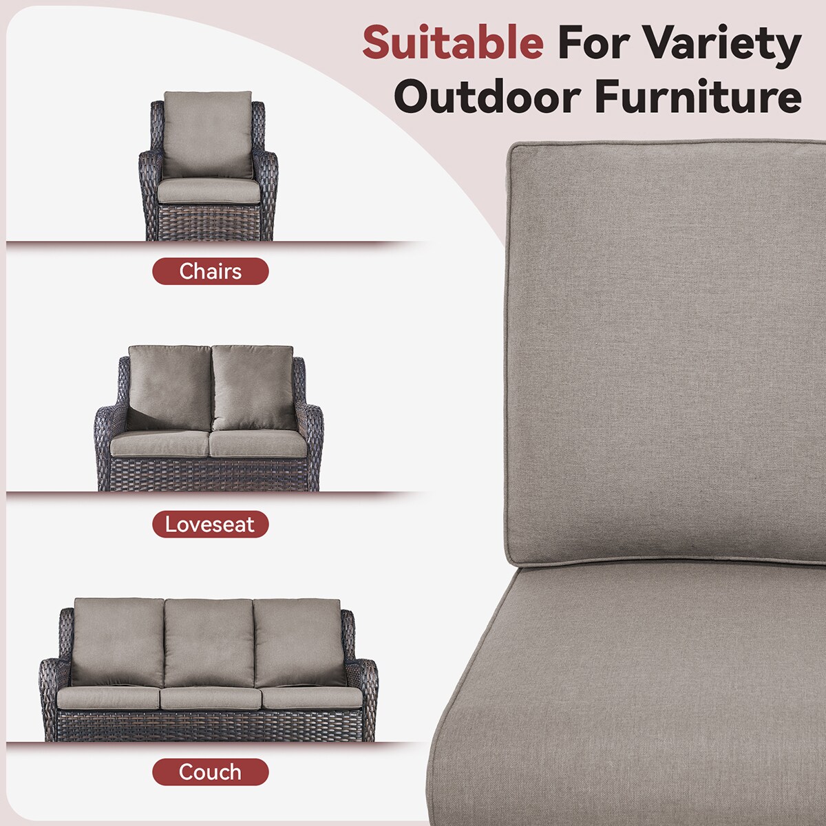 Rilyson FSWK006-3 Patio-Furniture-Cushions - View #3