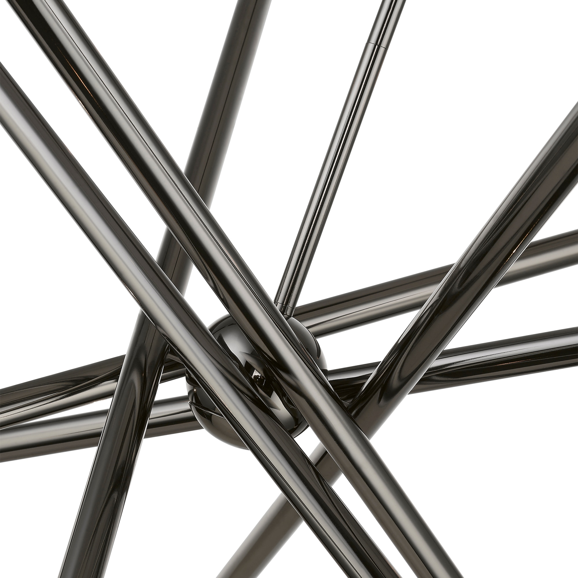 Soho Asymmetrical 12-Light Black Chrome Sputnik Chandelier