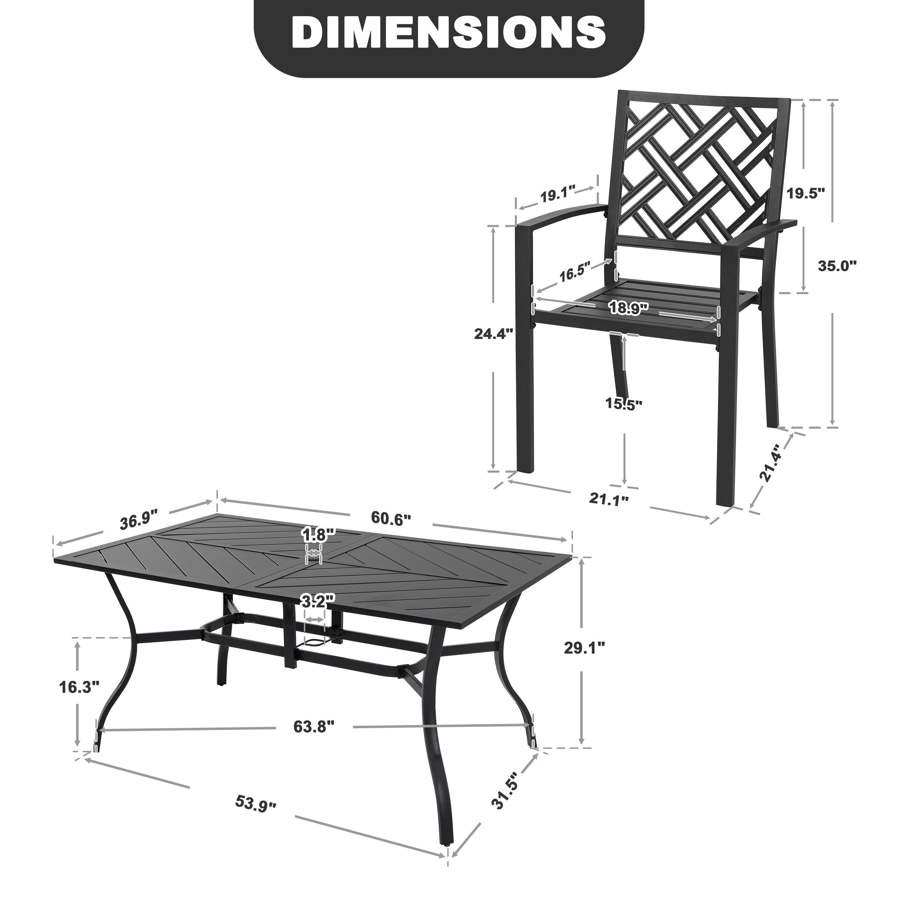 Nuu Garden ODS152103BK Patio-Dining-Sets - View #4