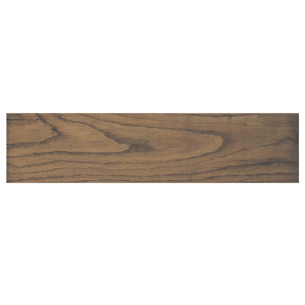 American Olean Cellar Wood Aged Oak 6 In X 24 In Glazed Porcelain Wood Look Floor And Wall Tile 