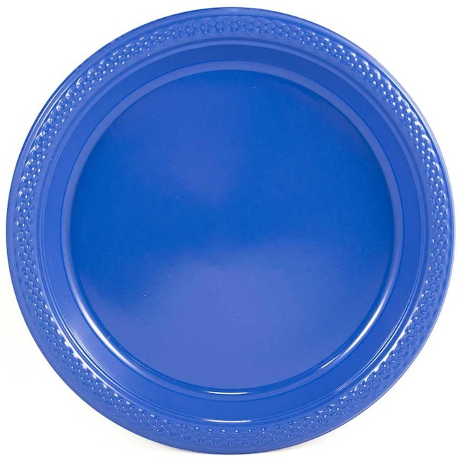 JAM Paper Blue Plastic Leak Proof Disposable Dinner Plates in the Disposable  Plates department at Lowes.com