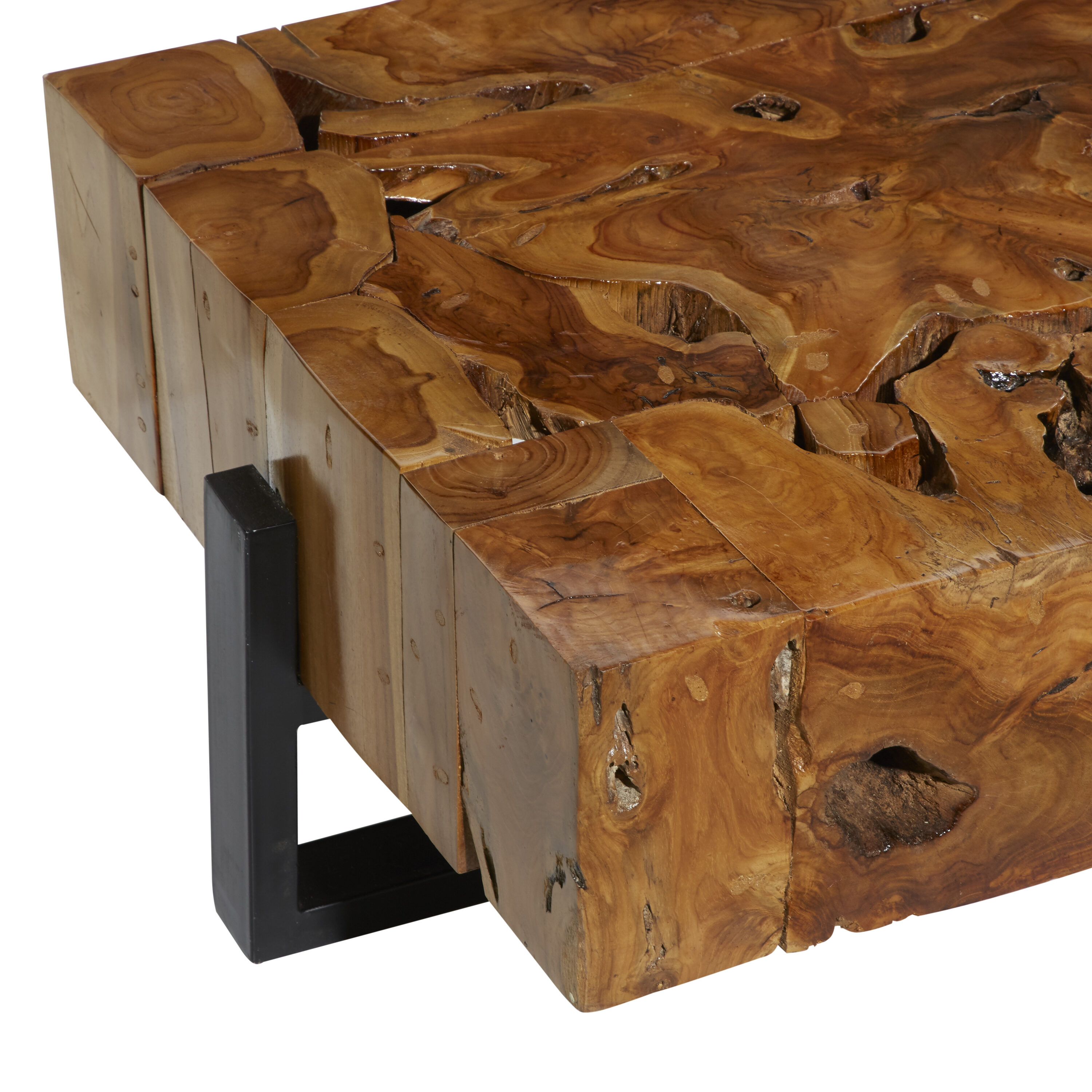Grayson Lane Pine Wood Rustic Coffee Table in the Coffee Tables