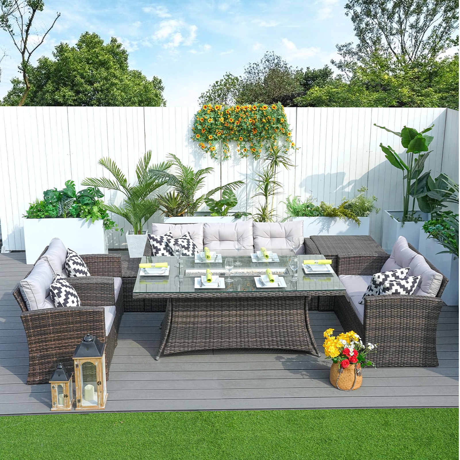Direct Wicker DWG-1506R-BR Patio-Conversation-Sets - View #2