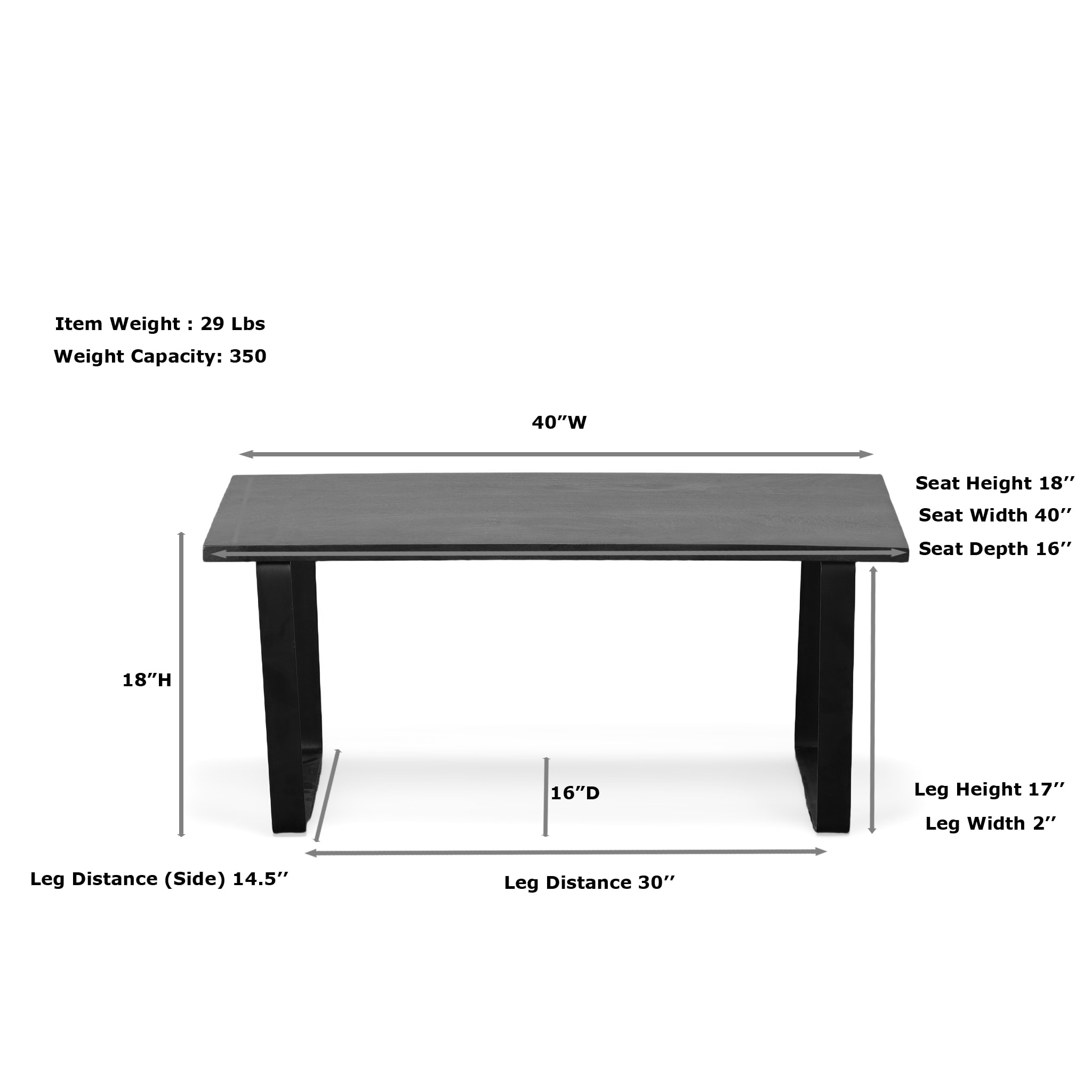 Carolina Cottage BN1840CHETBK bench - View #8