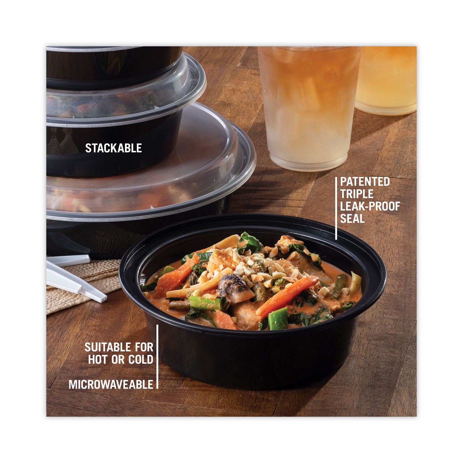 pactiv evergreen Newspring VERSAtainer Microwavable Containers 32 oz 7 ...