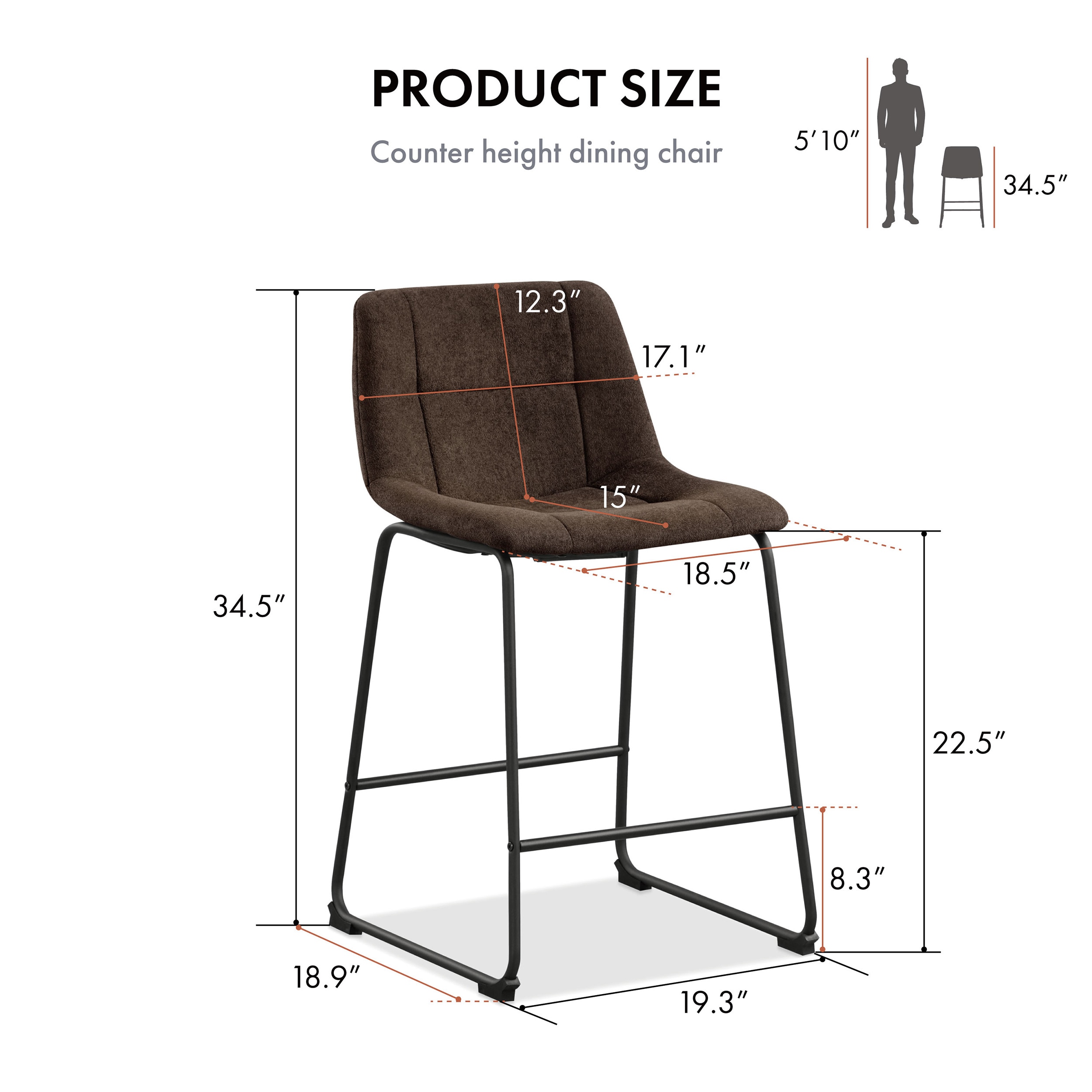 Furniture of America EC-3471BR-PC Dining-Chairs - View #3