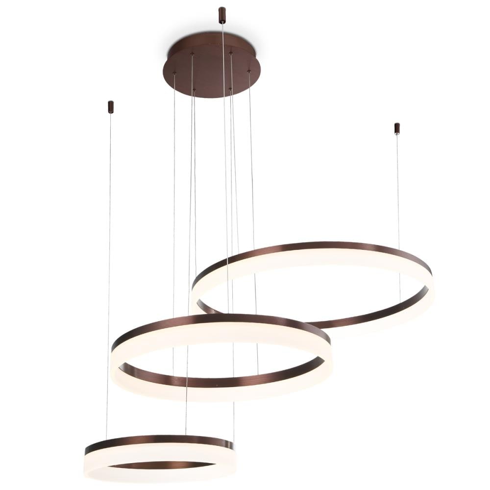 Eurofase 31779-029 Minuta 3 -Light Satin Bronze Modern/contemporary Integrated LED For Use in Dining Rooms, Foyers, Kitchens, Living Rooms Chandelier