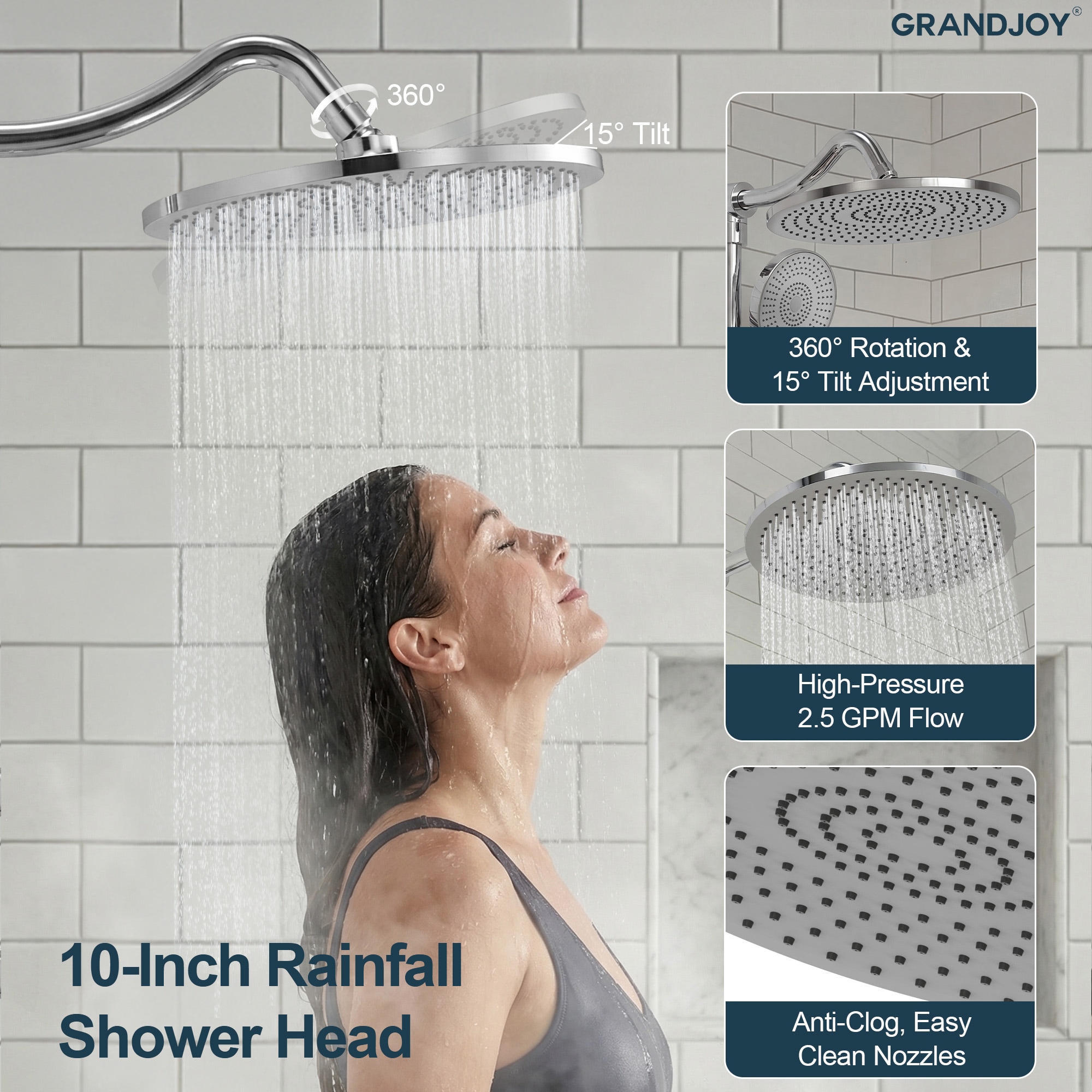 GRANDJOY SGF11GJ-54-CH Tub-Shower-Faucets - View #6