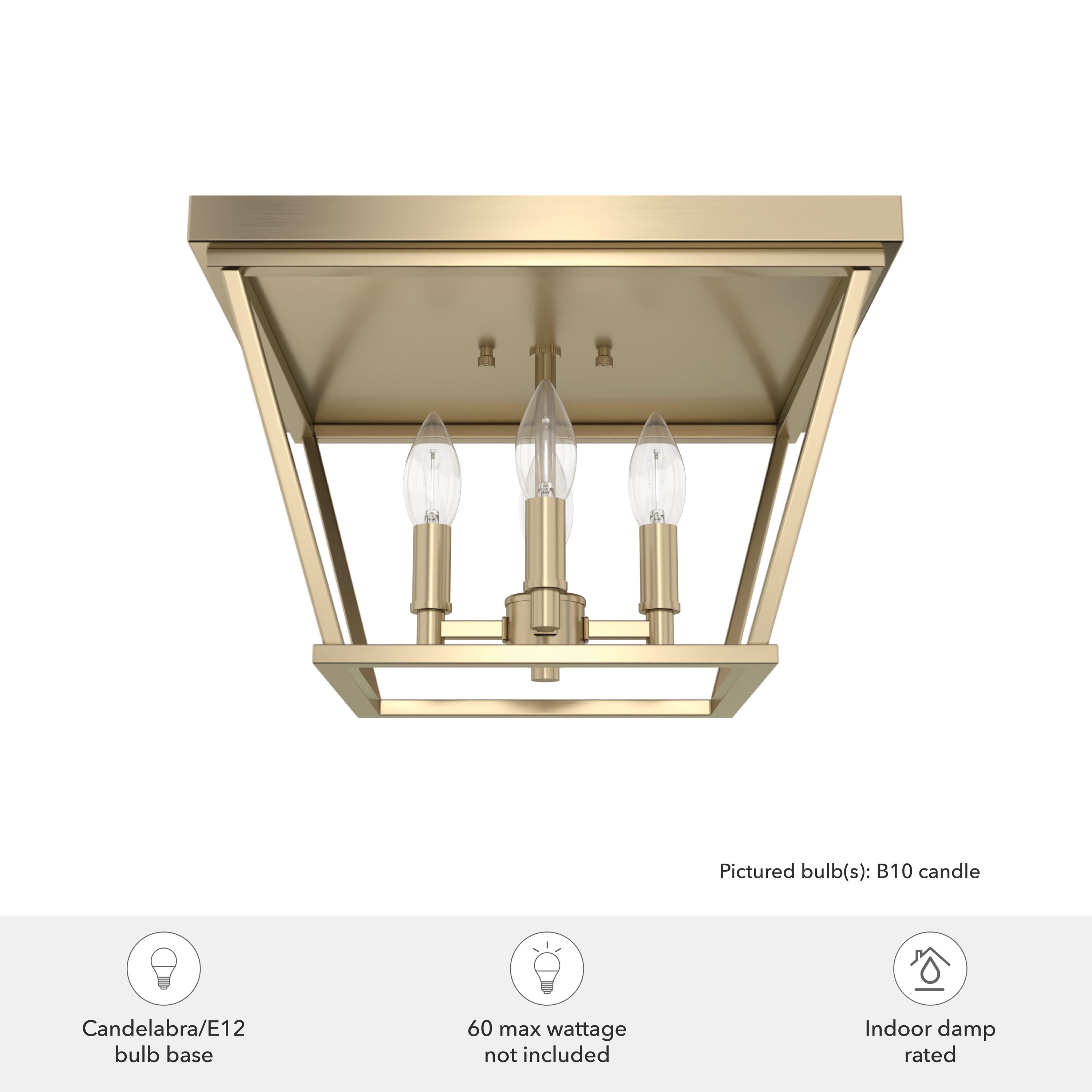 Laurel Ridge Alturas Gold 14" Modern Indoor/Outdoor Flush Mount Light