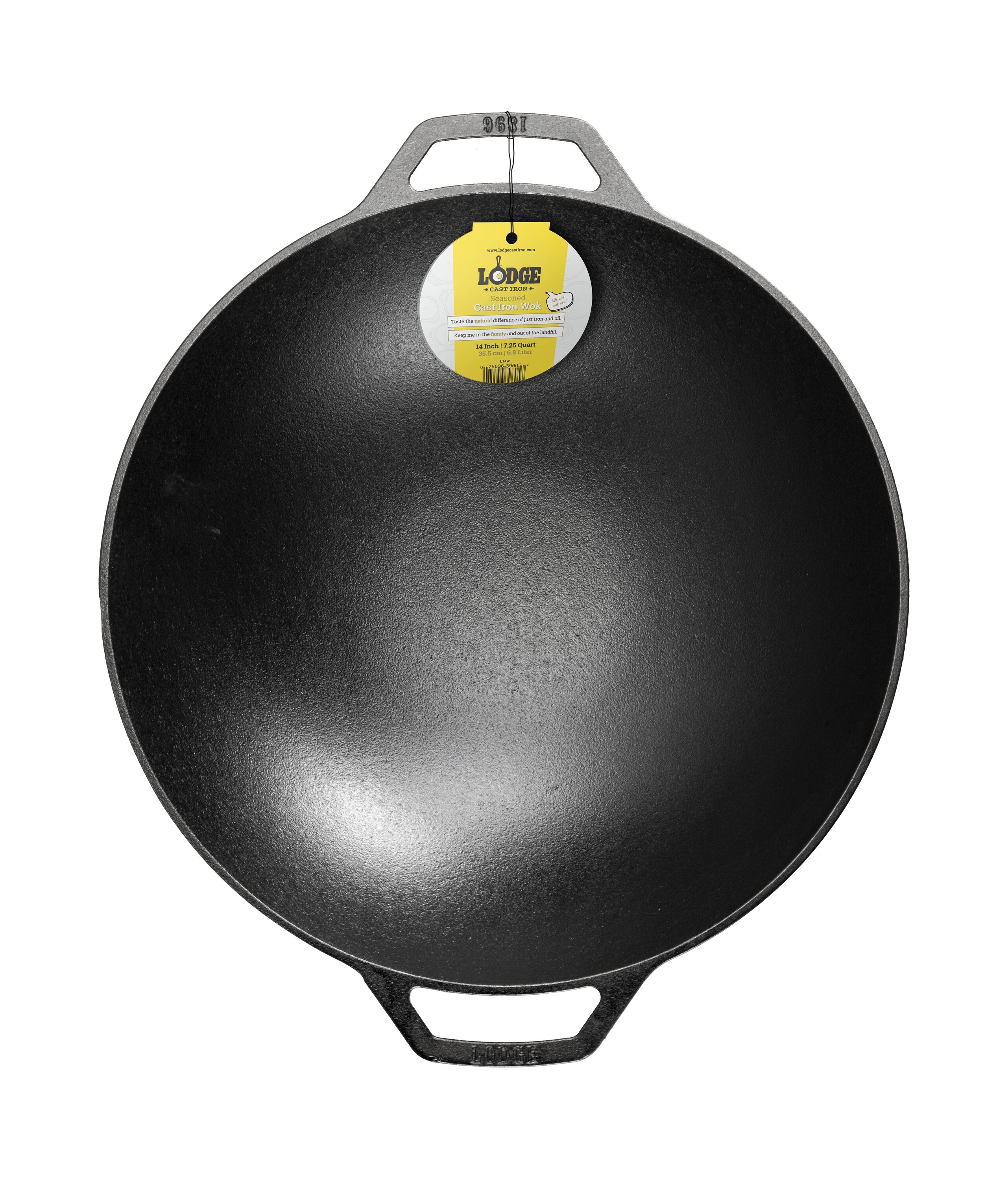Lodge Cast Iron 14 Inch Wok - Seasoned with Natural Oil - Grill Cookware -  Even Heating - Campfire and Grill Compatible in the Grill Cookware  department at