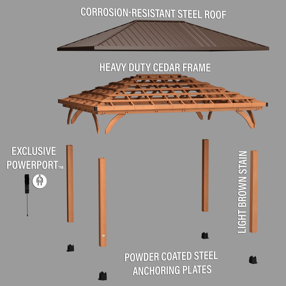 Backyard Discovery 2206052COM Wood-Resin-Gazebos - View #13