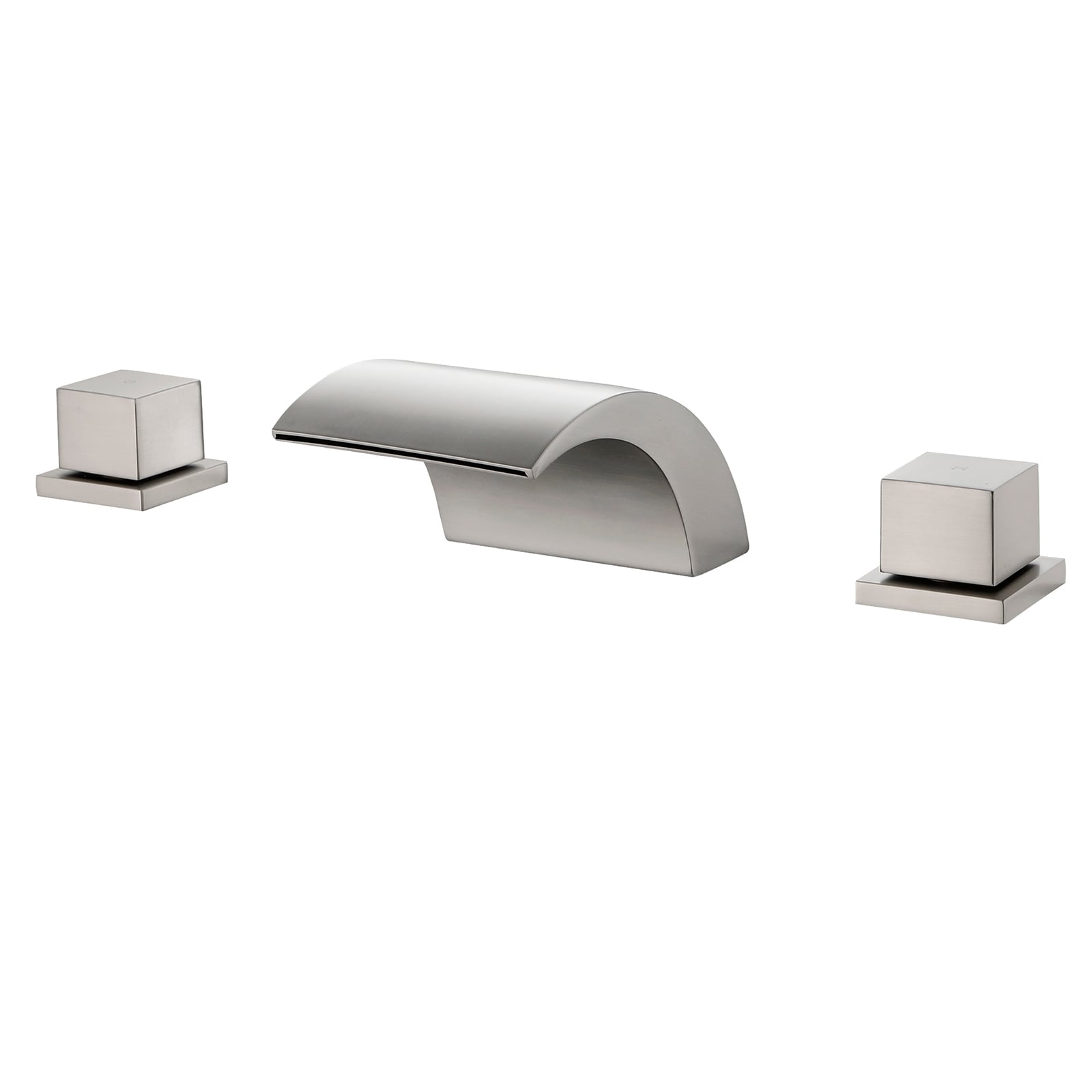 Cobbe LSSWBFC0302N Brushed Nickel Widespread 2-handle Low-arc Residential Handle Bathroom Sink Faucet