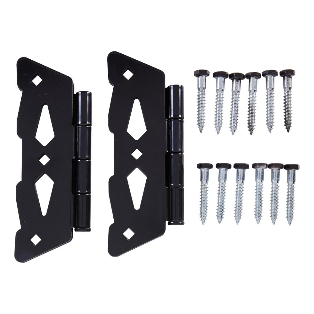 National Hardware 2-Pack Black Gate hinge in the Gate Hardware department  at