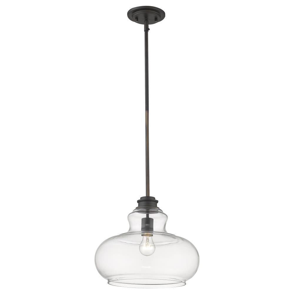 Acclaim Lighting IN21251ORB Torrel Oil-Rubbed Bronze Transitional Clear Glass Teardrop Hanging Pendant Light