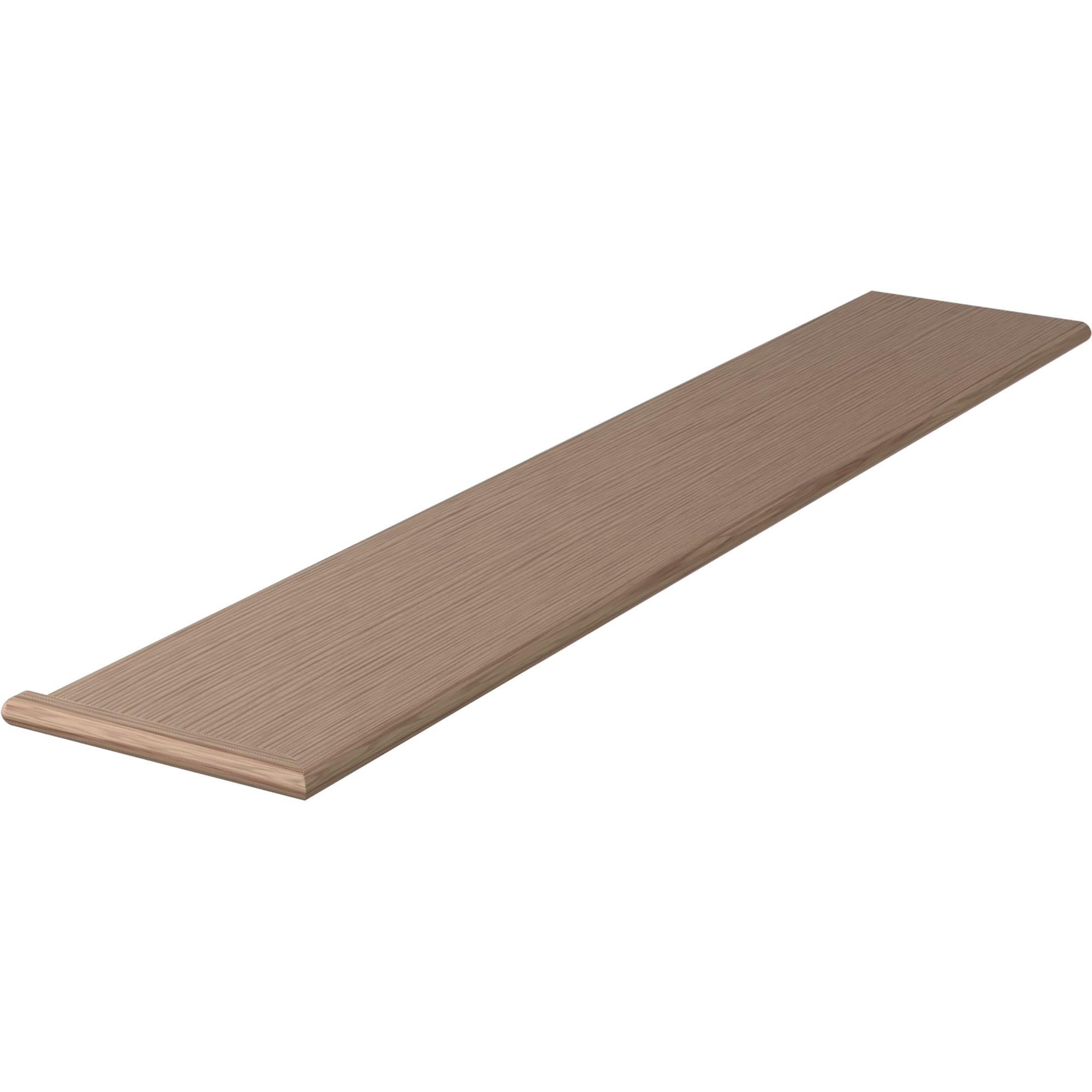 L.J. Smith Stair Systems 807011X601RV-HK 60-in x 11.5-in x 1-in Brown Hickory Reversible return Bullnose Stair Tread