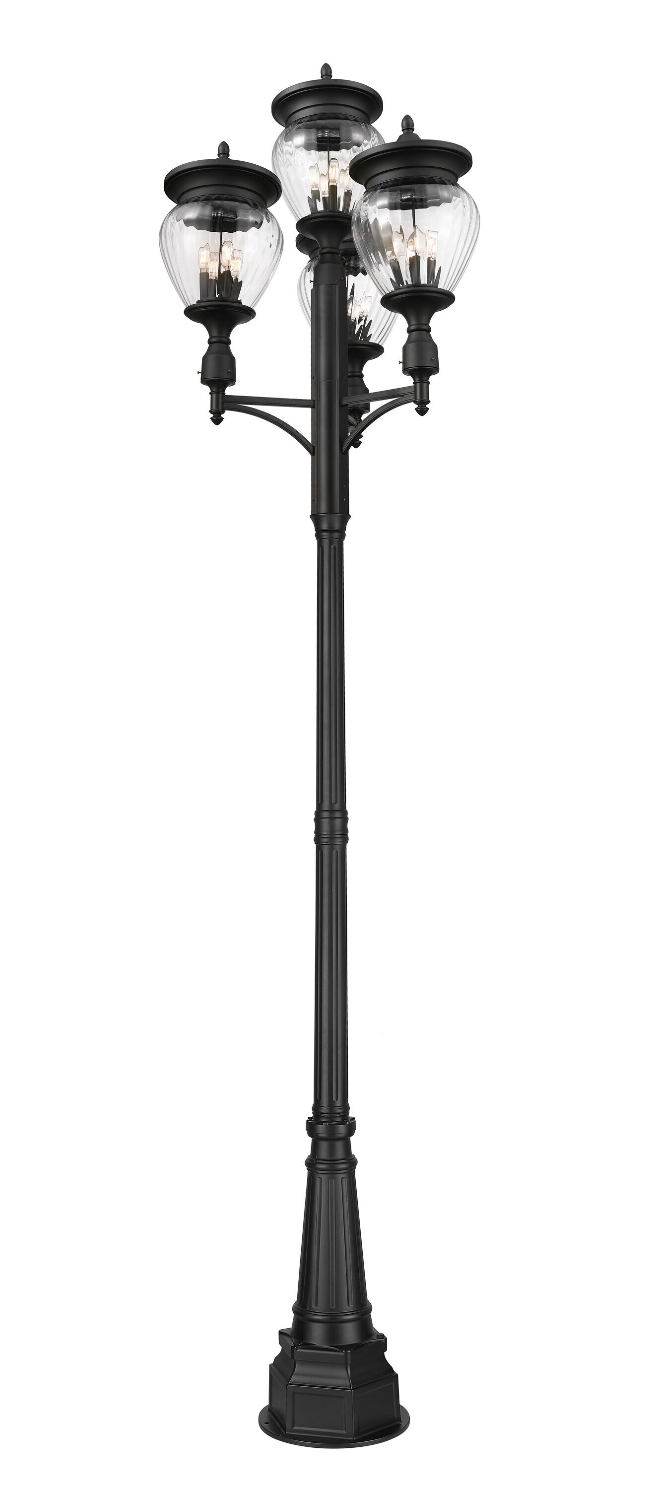 Z-Lite 5016PHBR-4-564P-BK Complete-Post-Lights - View #4