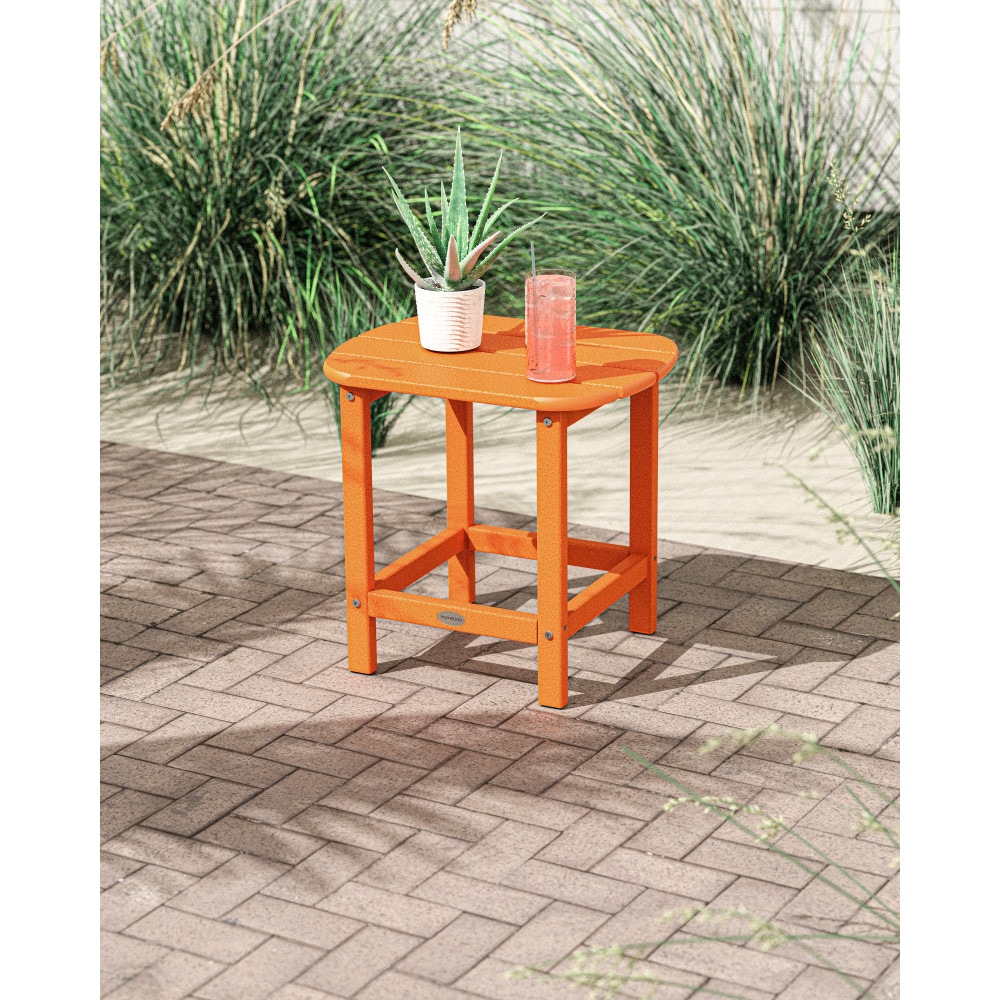 POLYWOOD SBT18TA South Beach Oval Outdoor End Table 15.13-in W x 19.12-in L