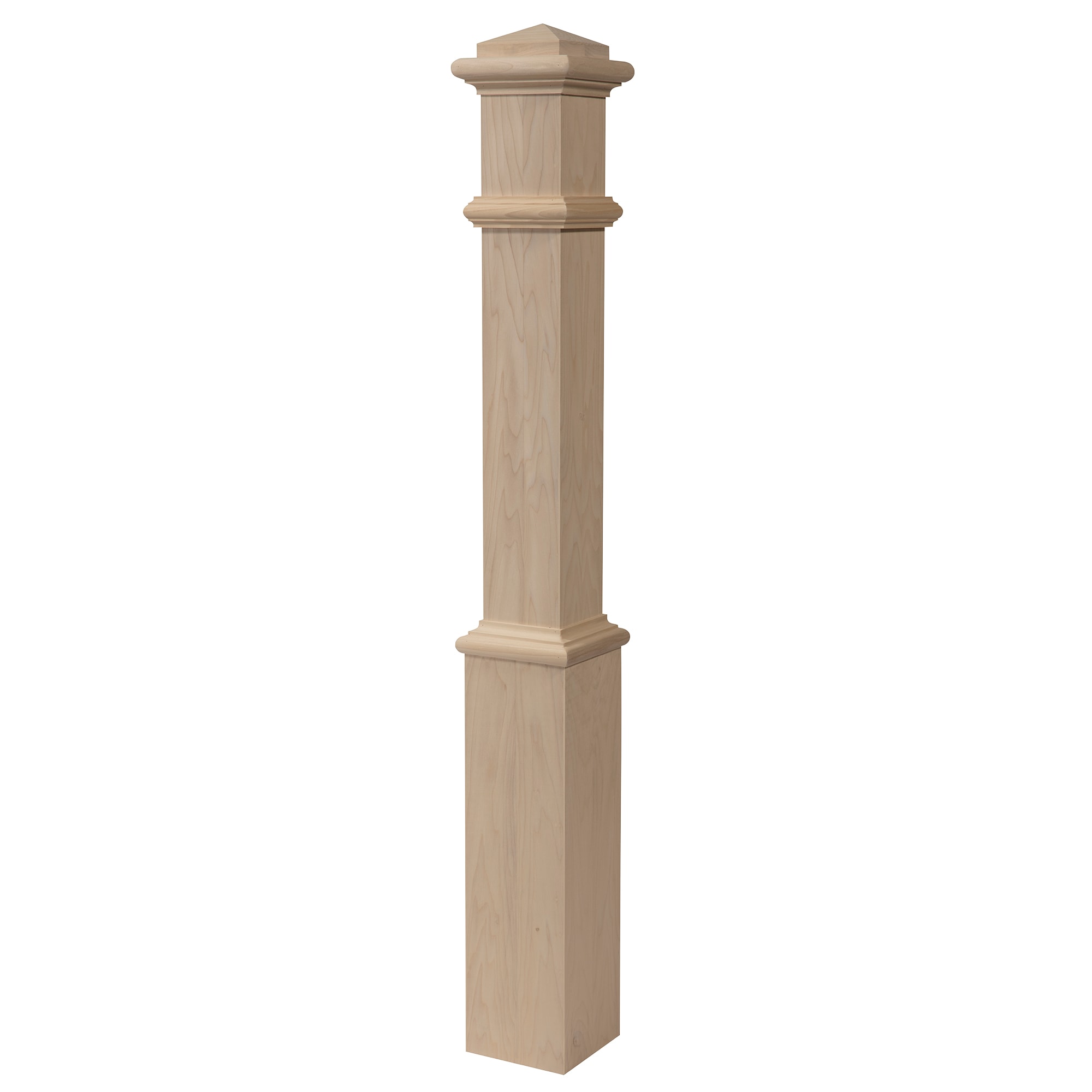 L.J. Smith Stair Systems P 4291 ETPOP 6.25-in x 55-in Unfinished Poplar Starting Stair Newel Post