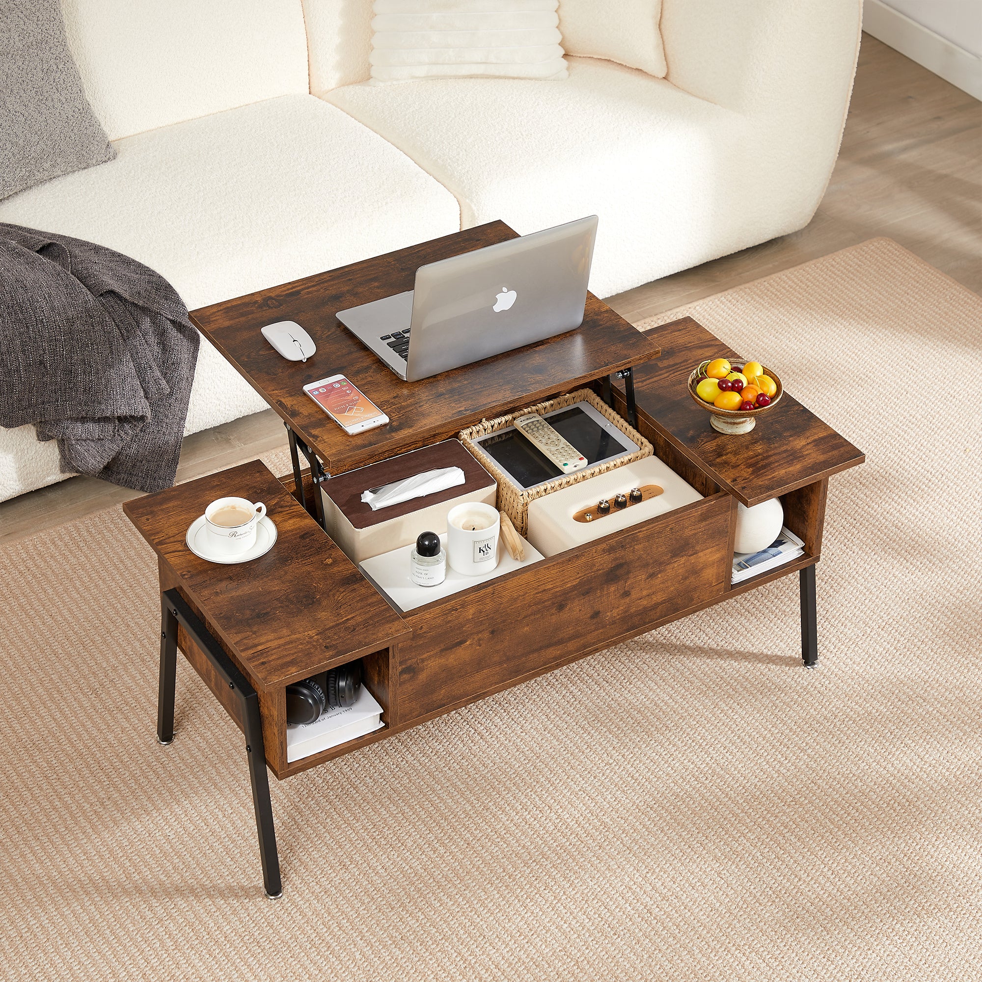 Vecelo LOE-COT06-BRN Coffee-Tables - View #2