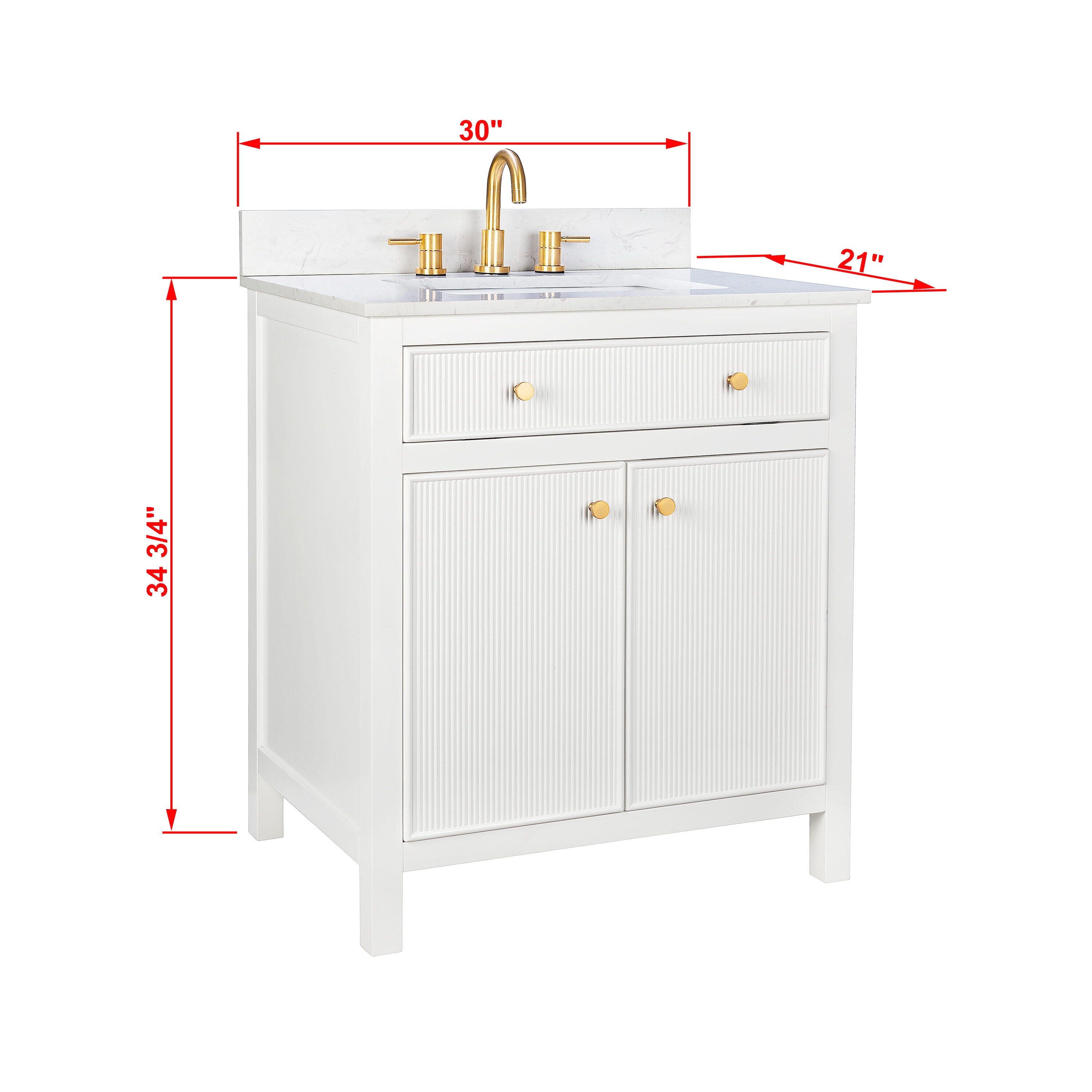 allen + roth L23011-VS30-WT Bath-Vanity-Combo - View #15