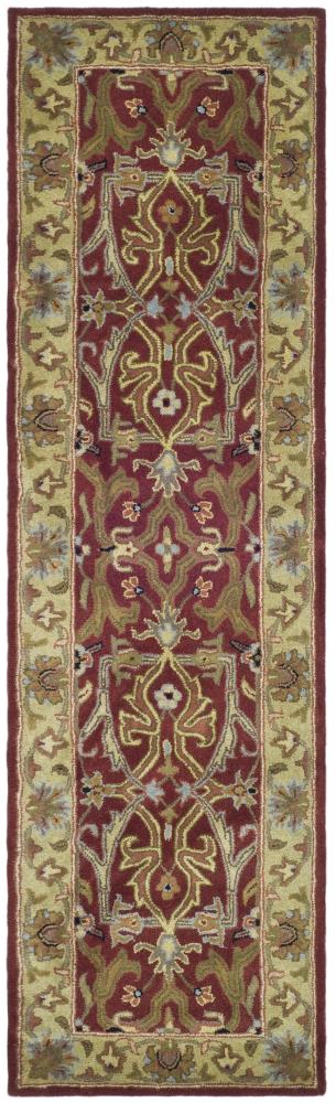 Safavieh HG644B-210 Heritage Tabriz 2 x 10 (ft) Tufted Wool Red/Gold Rectangular Indoor Floral/Botanical Oriental Runner rug