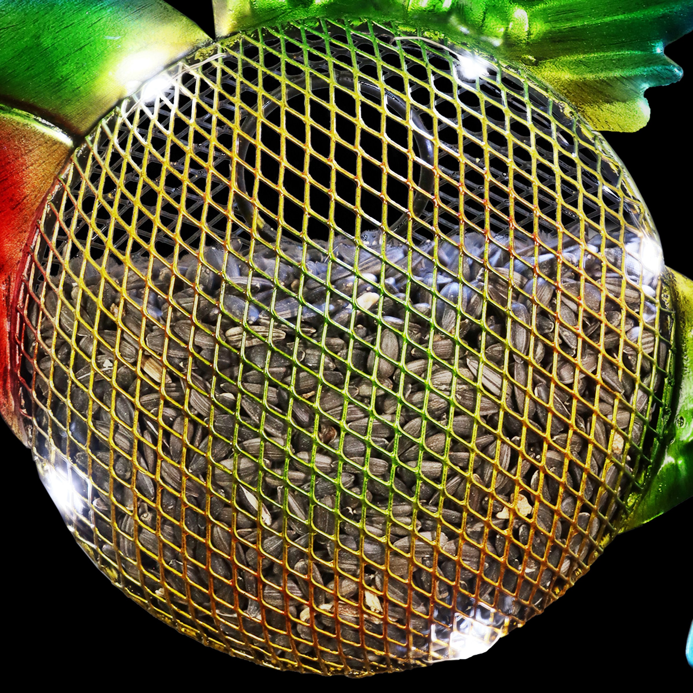 Colorful Metal Hanging Hummingbird Solar Bird Feeder